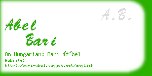 abel bari business card